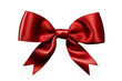 © PNG, Vector & Video - Elegant Red Bow and Ribbon on Transparent Background - Festive Decoration Clipart