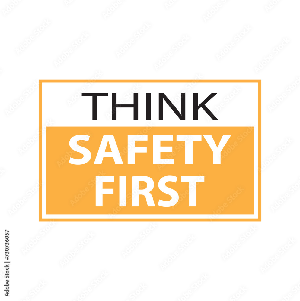 Safety symbols and first signs, work safety, caution work hazards, danger surveillance, zero accident, vector icon illustration