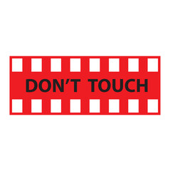 Wall Mural - don't touch sign on white background