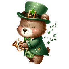 Wall Mural - Ice St Patrick Teddy Bear Clipart: Festive Irish Holiday Illustration
Cute Ice Bear St. Patrick's Day Clipart for Winter Celebrations
Whimsical St. Patrick Teddy Bear Clipart: Chilly Holiday Graphics