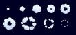 Smoke cloud explosion sprite or bomb blast effects for cartoon animation, vector puffs. Bomb explode or boom blast clouds of energy explosives and TNT dynamite pop explosion of burst for sprite sheet