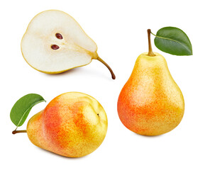 Poster - Fresh organic pears isolated