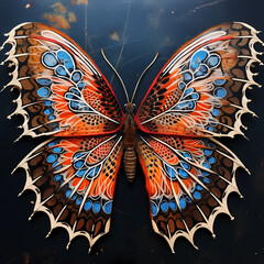 Poster - Intricate patterns on butterfly wings.