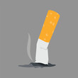 © viktorijareut - Crushed smoked cigarette butt