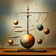 Canvas Print - Abstract depiction of the concept of balance.