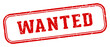 wanted stamp. wanted rectangular stamp on white background