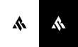 AR initials monogram logo design vector