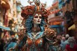 Spring Fallas Fest in Spain. Traditional holiday concept. Carnival party