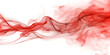a closeup of red smoke on a white background