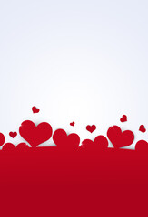 Canvas Print - valentines lovers day red background