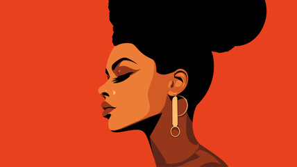 Wall Mural - Vector illustration celebrating Black History Month through a bold and expressive design  incorporating iconic figures  cultural elements  and a visually dynamic composition that highlights the