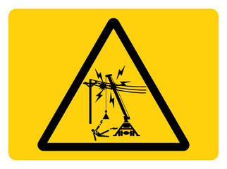 Electrical Hazard Symbol Sign, Vector Illustration, Isolate On White Background Label. EPS10