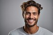 © Viewvie - Portrait of a  man cheerful smiling looking at camera. Studio photo isolated on white background.