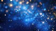 © buraratn - Blue Festive Christmas elegant abstract background with bokeh lights and stars