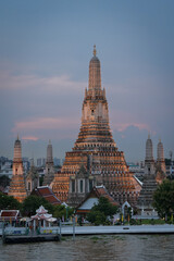 Twilight beautiful Wat Arun temple Bangkok Thailand