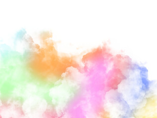 Wall Mural - cloudscape on transparent background clip art orange yellow green