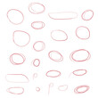 © Irina Ivanuk - Set of watercolor circle vector icons in hand drawn style. Hand drawn drawings of various circles on white background