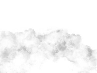 Wall Mural - black and white cloudscape on transparent background clipart