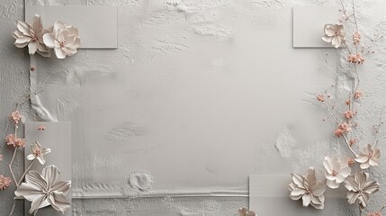 Wall Mural - White scrapbook with copy space