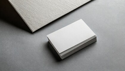 Wall Mural - textured business card mockup on a grey background 85x55 mm