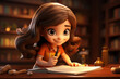 © Surachetsh - 3D cartoon character animated resembling youthful detective in training, confidently poses for crafted portrayal, displaying enthusiasm for mastering investigative techniques. Generative AI.