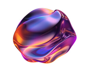 bold colorful abstract liquid shape isolated. melted distorted blob form. trendy background shape pn
