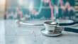 © Slowlifetrader - Investment in medical business group concept, stethoscope on the table in stock background