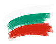 bulgarian flag with paint strokes