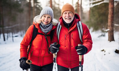 Winter Wonderland: A Serene Scene of Two People Standing in the Snow