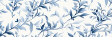 Abstract Blue Vintage Background With Leaves