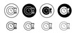 Duration vector icon set collection. Duration Outline flat Icon.