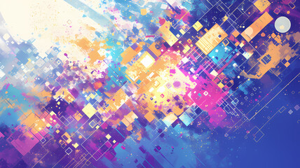 Wall Mural - Abstract Cosmic Fantasy Digital Art Concept Background