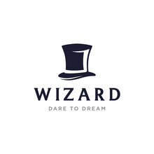Unique Magician Hat Logo Template Design With Creative Idea.