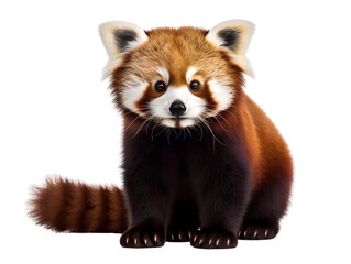 Wall Mural - red panda, isolated on a transparent or white background