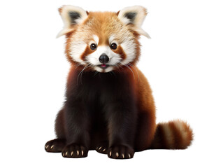 Wall Mural - red panda, isolated on a transparent or white background