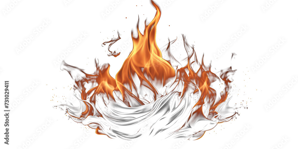 High-Resolution Realistic Fire Flame Isolated on Transparent Background ...