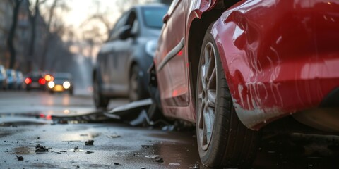 Accident involving two cars.