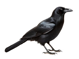 Wall Mural - black crow, isolated on a transparent or white background