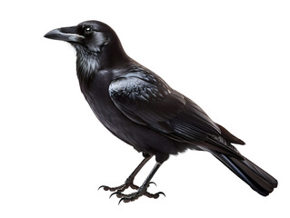 Wall Mural - black crow, isolated on a transparent or white background