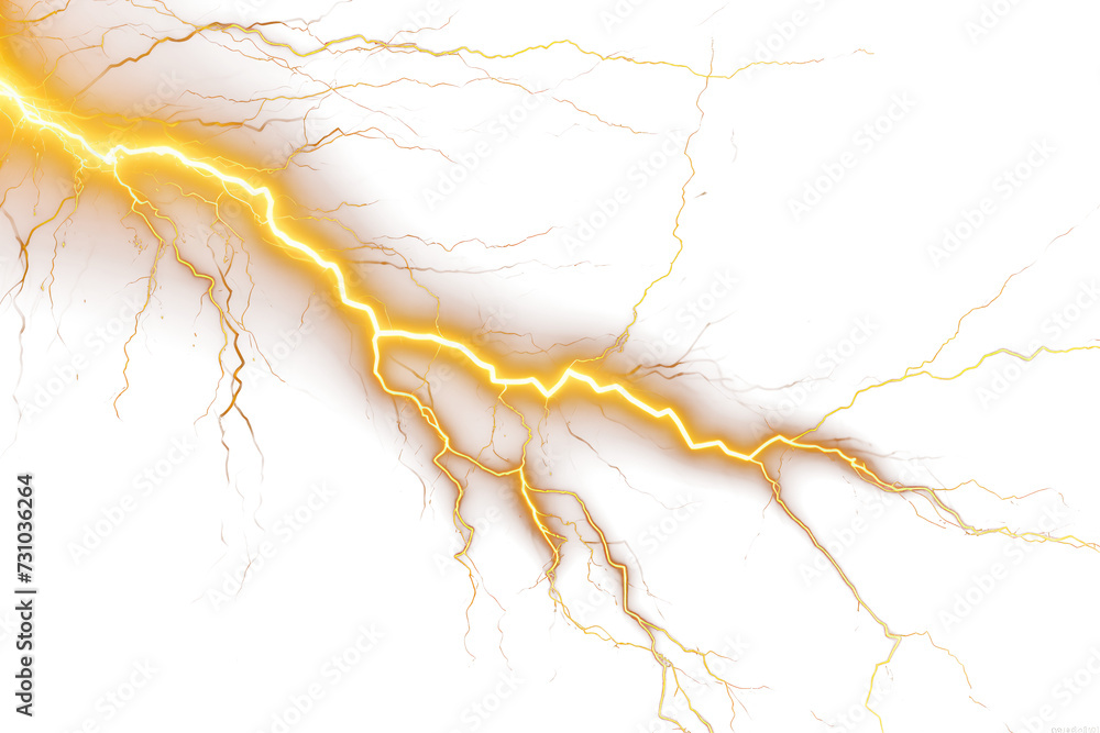 Striking Realistic Lightning Bolts Isolated on Transparent Background ...