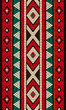 Vertical Traditional Arabian Sadu Weaving Pattern In Red Black And White Sheep Wool by Craitza