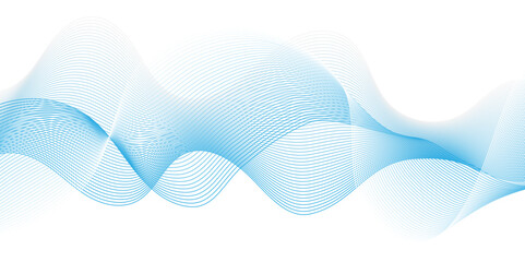 Seamless Abstract blue technology smooth element swoosh speed futuristic wave line sound. modern stream background. Geometric wave line for banner, template, wallpaper background with wave design.