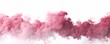 Pink smoke cloud isolated on a white background, ideal for graphic designs and artistic compositions.