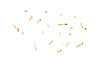 © Ahmad Araf - Abstract luxury golden confetti glitter and dust falling down on transparent background. Shiny glittering dust background.