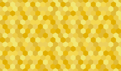 Canvas Print - Gold honeycomb vector pattern for design textiles and backgrounds