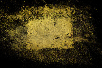 Gold Paint On Black Paper