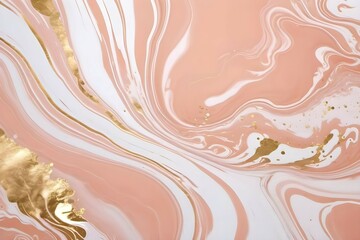  colorful liquid swirls with gold powder, peach fuzz and white1