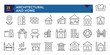 Architectural and Home line icon pack like symbol collection