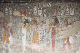 Fototapeta Do pokoju - King Seti tomb at the Valley of Kings .Luxor . Egypt. Hieroglyphics in King Seti tomb.wall reliefs showing the Book of Gates in the Tomb of Seti I at Valley of Kings .Luxor . Egypt .