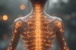 © betterpick|Art - Artistic Depiction of a Woman's Glowing Spine in the Dark